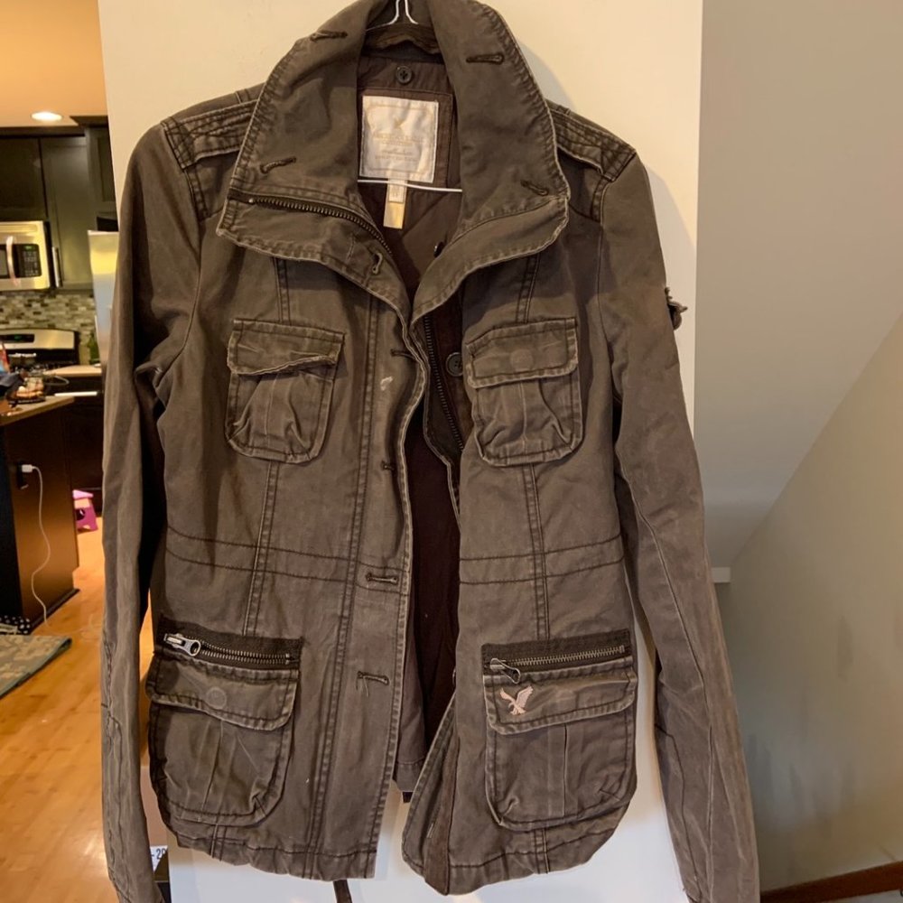 American eagle brown jacket xs
